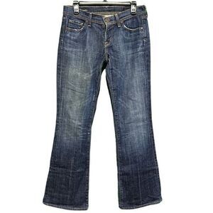 Citizens of Humanity Low Waist Flare Jeans Ingrid Stretch #002 Dark Wash Size 28